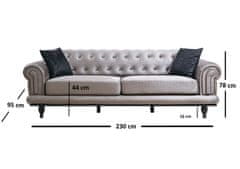 Atelier Del Sofa Raztegljiv kavč s tremi sedeži