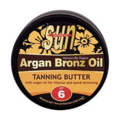 VIVACO Sun Argan Bronz Oil Tanning Butter SPF6 vodoodporno maslo za zaščito pred soncem z arganovim oljem za hitro porjavelost 200 ml