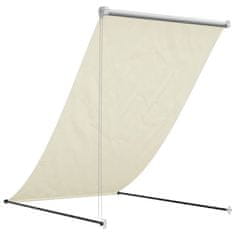 Vidaxl Zložljiva tenda krem 150x150 cm tkanina in jeklo