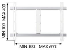 Vogels Voglova roka za LCD W52081, 40-65", 2 sklepa, bela