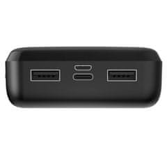 Hama powerbank Eco Power 20, 20000 mAh, 2 A, 2 izhoda: 2x USB-A, vhod micro USB/USB-C, črna