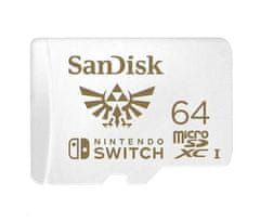 SanDisk microSDXC za Nintendo Switch 64 GB, V30, U3, C10, A1, UHS-1, 100 MB/s R, 60 MB/s W