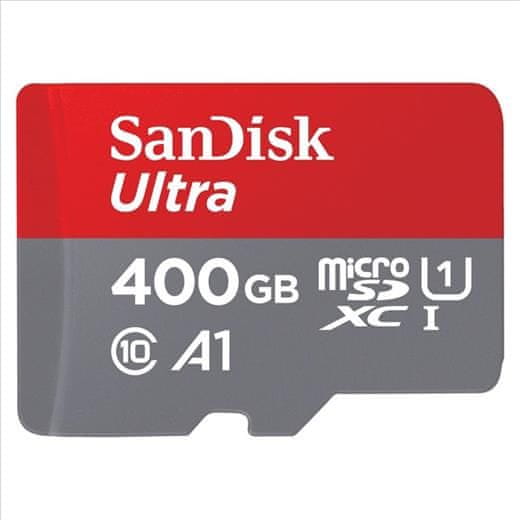 SanDisk Pomnilniška kartica Ultra microSDXC 400 GB 120 MB/s A1 Class 10 UHS-I z adapterjem