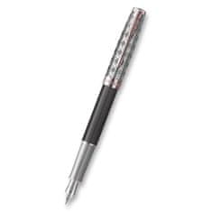 Parker Sonnet Premium Metal Grey PGT nalivno pero z 18K peresom F