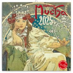 Notique Mrežni koledar Alfons Mucha 2025, 30 x 30 cm