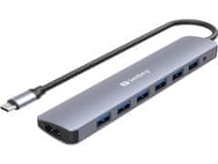 Sandberg Sandberg USB-C to 7 x USB 3.0 Hub