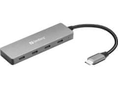 Sandberg Sandberg USB-C v 4 x USB-C vozlišče