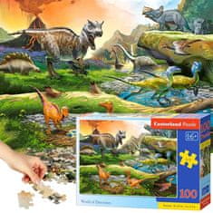 WOWO Puzzle 100 kosov Svet dinozavrov 6+ CASTORLAND