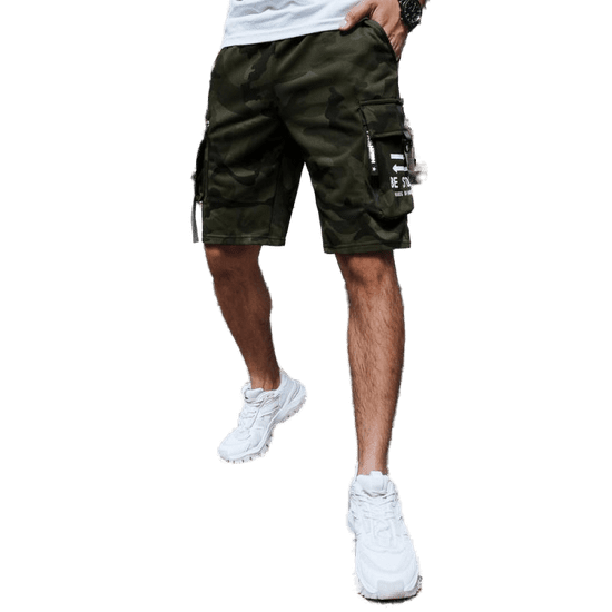 Dstreet Moške športne hlače COMBAT green sx2408