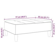 Vidaxl Stolček za noge črn 77x55x31 cm blago