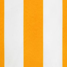 Vidaxl Nadomestna tkanina za tendo volančki rumene in bele črte 3 m