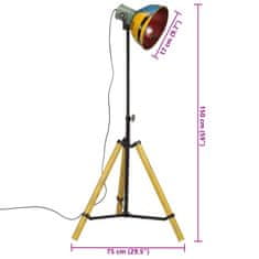 Vidaxl Stoječa svetilka 25 W večbarvna 75x75x90-150 cm E27