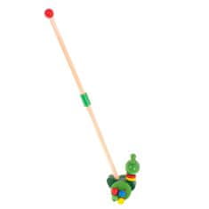 WOWO Walking Frog Wooden Pusher - Leseni poganjalec na palici - Walking Frog