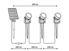 LUMILED 3x Solarni vrtni reflektor LED v tleh RAGUS IP65