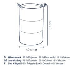Kela Koš za perilo Hedda mešanica bombaža in poliestra bela/črna 57,0 cm 40,0 cm KL-24453