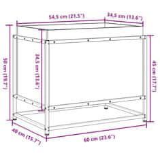 Vidaxl Vrtno cvetlično korito voščeno rjavo 60x40x50 cm trdna borovina