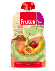 Fructal Frutek Pouch otroška kaša, marelica in 3 žita, 10 x 100 g