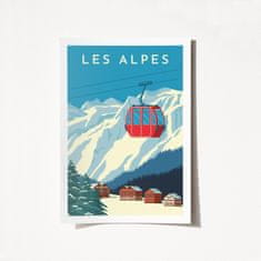 Wallity Plakat (50 x 70), Les Alpes - 1990