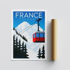 Wallity Plakat (50 x 70), Chamonix Francija - 1993