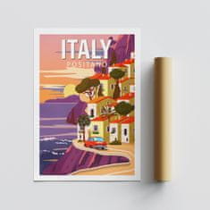 Wallity Plakat A3, Italija Positano - 2013