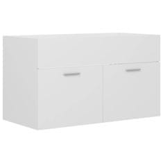 Vidaxl Omarica za umivalnik bela 80x38,5x46 cm inženirski les