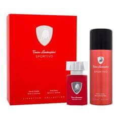 Lamborghini Sportivo Set toaletna voda 15 ml + sprej za telo 150 ml za moške