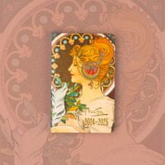 Notique 18-mesečni dnevnik Petito - Alfons Mucha 2024/2025, 11 x 17 cm