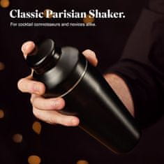 VonShef 6 delni set za koktajle Parisian, mat črn