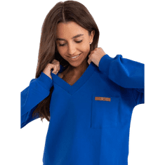 RELEVANCE Ženska bluza z izrezom v obliki črke V kobaltno modra RV-BZ-9244.19X_408051 Univerzalni