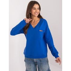 RELEVANCE Ženska bluza z izrezom v obliki črke V kobaltno modra RV-BZ-9244.19X_408051 Univerzalni
