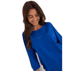 RELEVANCE Priložnostna bluza z okroglim vratom kobaltno modra RV-BZ-9519.22_408267 Univerzalni