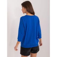 RELEVANCE Priložnostna bluza z okroglim vratom kobaltno modra RV-BZ-9519.22_408267 Univerzalni