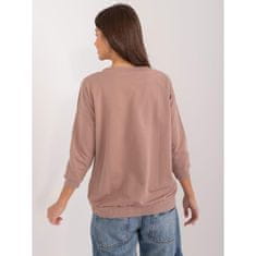 RELEVANCE Ženska bluza z izrezom v obliki črke V temno bež RV-BZ-9143.87P_408078 Univerzalni
