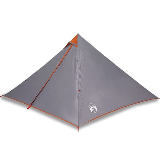 Vidaxl Družinski šotor tipi za 7 oseb oranžen vodoodporen