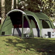 shumee Družinski šotor za 6 oseb zelen vodoodporen