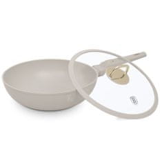 Ponev WOK s titanovo površino in pokrovom 28 cm Sahara Collection BH-8064