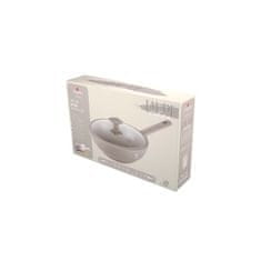 Ponev WOK s titanovo površino in pokrovom 28 cm Taupe Collection BH-8094