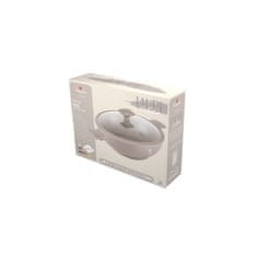 Ponev WOK s titanovo površino in pokrovom 30 cm Taupe Collection BH-8095