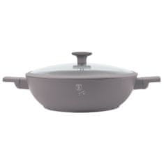 Ponev WOK s titanovo površino in pokrovom 30 cm Taupe Collection BH-8095