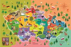 Trefl Puzzle Zemljevid Češke republike 44 kosov