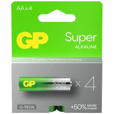 GP Baterija alkalna SUPER G-TECH R6 AA 1.5V, 4kom