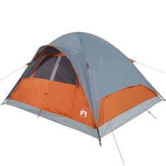 Vidaxl Družinski šotor za 6 oseb oranžen vodoodporen