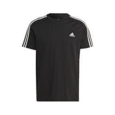 Adidas Majice črna XXL Essentials Single Jersey 3-stripes Tee