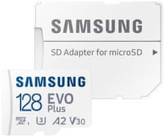 Samsung EVO Plus 2024 MicroSDXC 128 GB + adapter SD / CL10 UHS-I U3 / A2 / V30