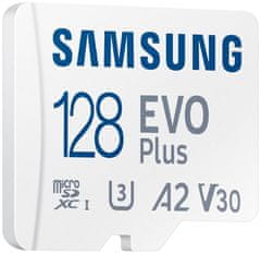 Samsung EVO Plus 2024 MicroSDXC 128 GB + adapter SD / CL10 UHS-I U3 / A2 / V30