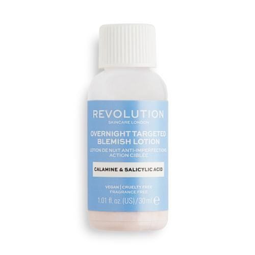 Revolution Skincare Overnight Targeted Blemish Lotion Calamine & Salicid Acid nočna nega za zmanjšanje aken