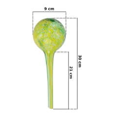 botle Komplet 4x steklenih razpršilnikov za namakanje Sphere za sobne rastline zeleno-rumene barve 310 ml