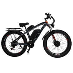 GUNAI GN88 Električno gorsko kolo 26"*4.0 Fat tire 1000W*2 Motorji 55km/h Max 48V 23Ah Odstranljiva baterija Pomoč 120 KM+