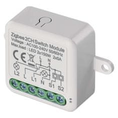 Emos GoSmart stikalni modul IP-2102SZ, ZigBee, 2-kanalni