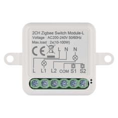 Emos GoSmart stikalni modul IP-2104SZ, ZigBee, 2-kanalni (ne potrebuje žice N)